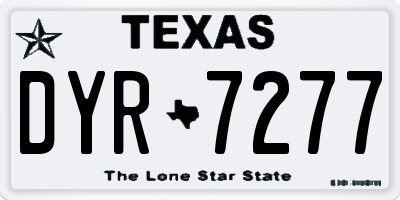TX license plate DYR7277