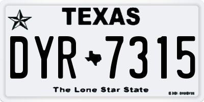 TX license plate DYR7315