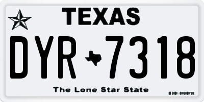 TX license plate DYR7318