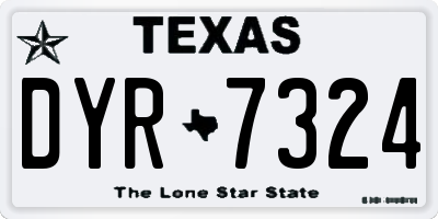 TX license plate DYR7324