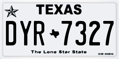 TX license plate DYR7327