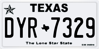 TX license plate DYR7329