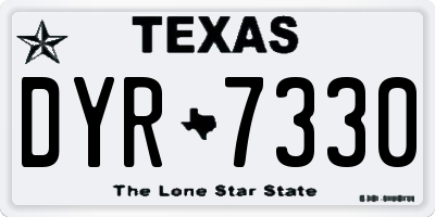TX license plate DYR7330