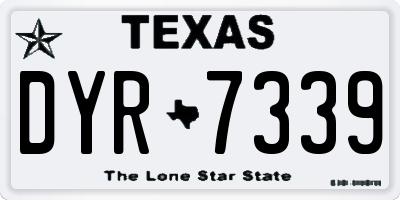 TX license plate DYR7339