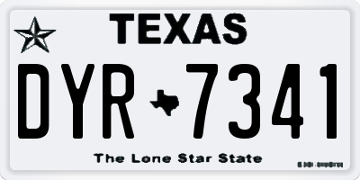 TX license plate DYR7341