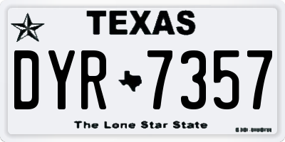 TX license plate DYR7357