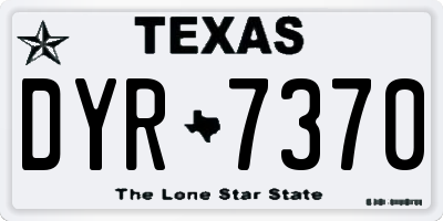 TX license plate DYR7370