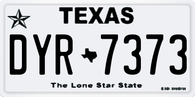 TX license plate DYR7373