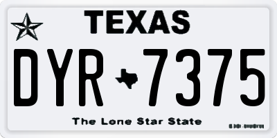 TX license plate DYR7375