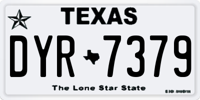TX license plate DYR7379