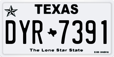 TX license plate DYR7391