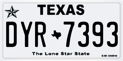 TX license plate DYR7393