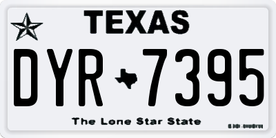 TX license plate DYR7395