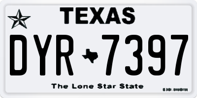 TX license plate DYR7397