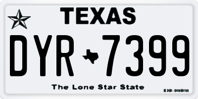 TX license plate DYR7399