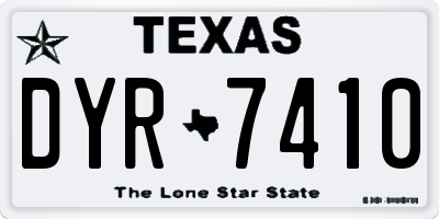 TX license plate DYR7410