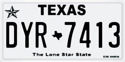 TX license plate DYR7413