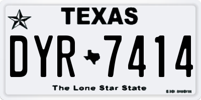 TX license plate DYR7414