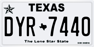 TX license plate DYR7440