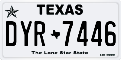 TX license plate DYR7446