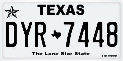 TX license plate DYR7448