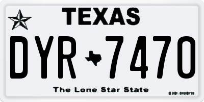 TX license plate DYR7470