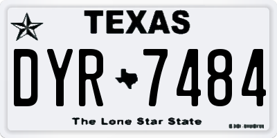 TX license plate DYR7484