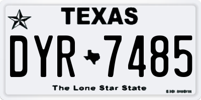 TX license plate DYR7485