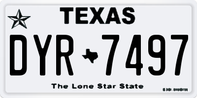TX license plate DYR7497