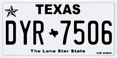 TX license plate DYR7506