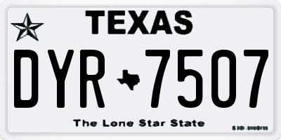 TX license plate DYR7507