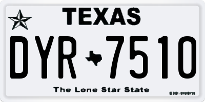 TX license plate DYR7510