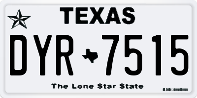 TX license plate DYR7515