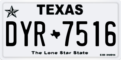 TX license plate DYR7516