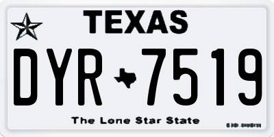 TX license plate DYR7519