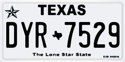 TX license plate DYR7529