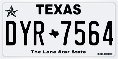 TX license plate DYR7564