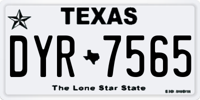 TX license plate DYR7565