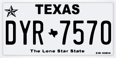 TX license plate DYR7570