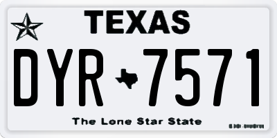TX license plate DYR7571