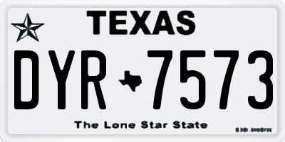 TX license plate DYR7573