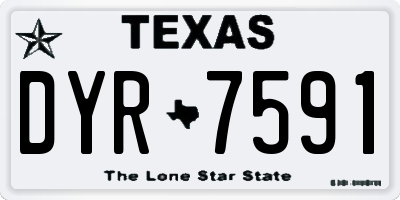 TX license plate DYR7591
