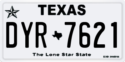 TX license plate DYR7621
