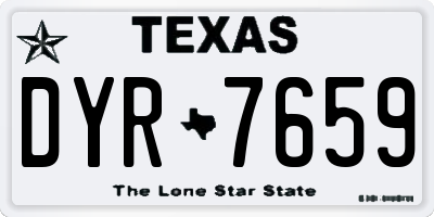TX license plate DYR7659