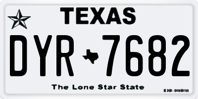 TX license plate DYR7682