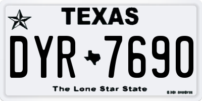 TX license plate DYR7690