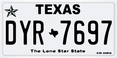 TX license plate DYR7697
