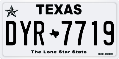 TX license plate DYR7719