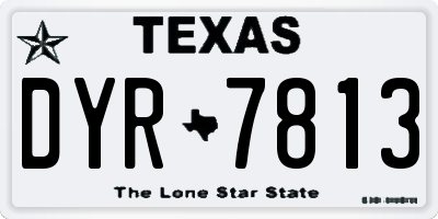 TX license plate DYR7813