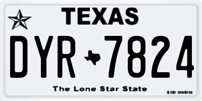 TX license plate DYR7824
